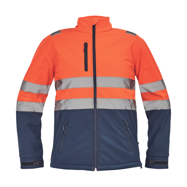 GRANADA HV SOFTSH.bunda oranžov/navy XXL