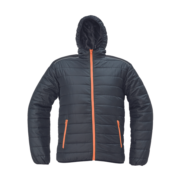 MAX VIVO LIGHT bunda černá/oranžová 4XL