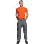 DESMAN kalhoty 2v1 šedá/oranžová 46