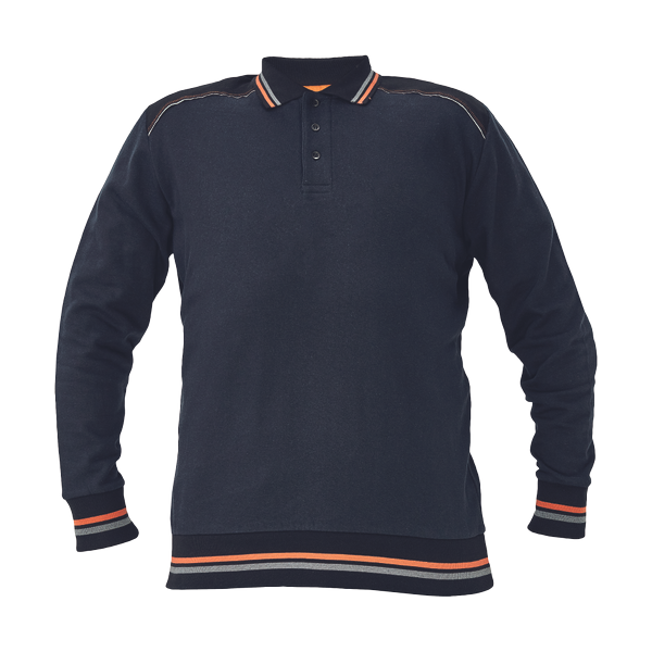 KNOXFIELD polo mikina antrac/červená 3XL