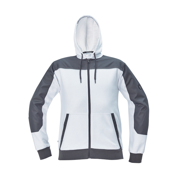 CREMORNE mikina s kapucí bílá 4XL