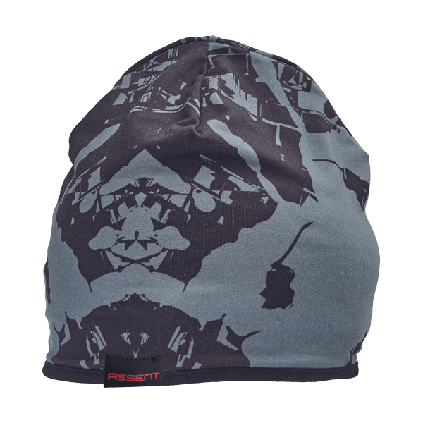 KIRWEE čepice pleten šedá/červená XL/XXL