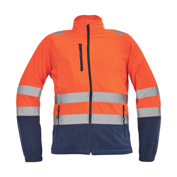 SEVILLA HV FLEECE mikina oranžová/navy M
