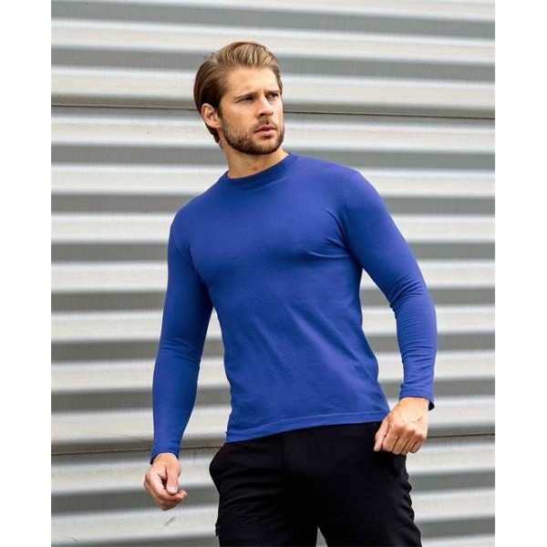 Tričko ARDON®CUBA s dlouhým rukávem středně modrá royal 2XL