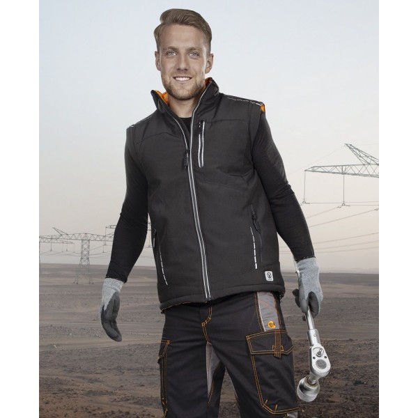 Zimní softshellová vesta ARDON®VISION černo-oranžová – DOPRODEJ S