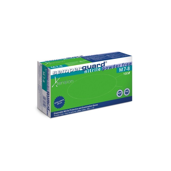 Jednorázové rukavice SEMPERGUARD® Xtension - nepudrované - modrá