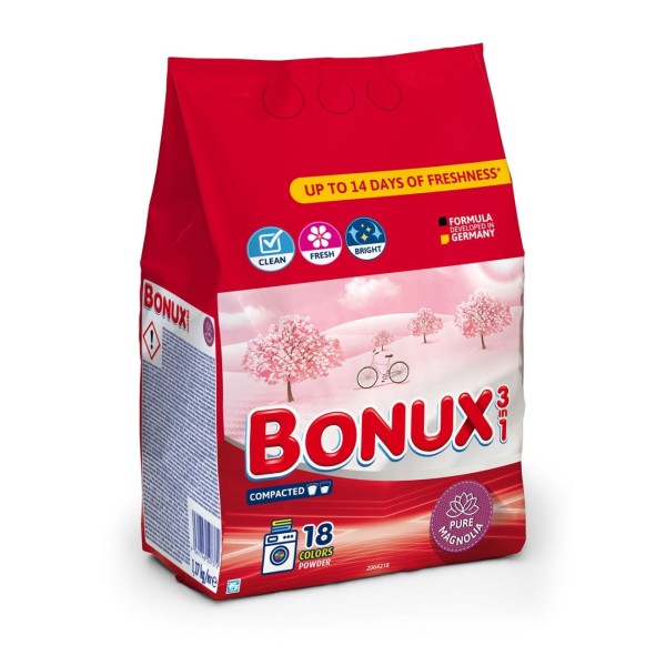 Prací prášek BONUX magnolia, 20 PD (1,4kg) 20PD