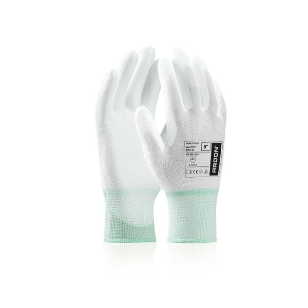 Máčené rukavice ARDON®PURE TOUCH WHITE - bílá 09