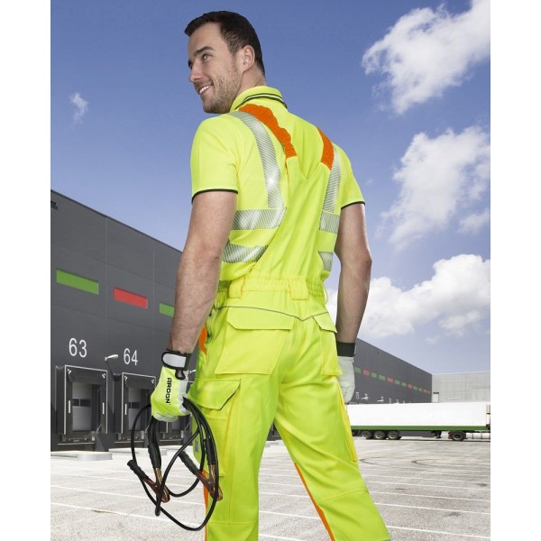 Reflexní kalhoty s laclem ARDON®SIGNAL žlutá - DOPRODEJ 60