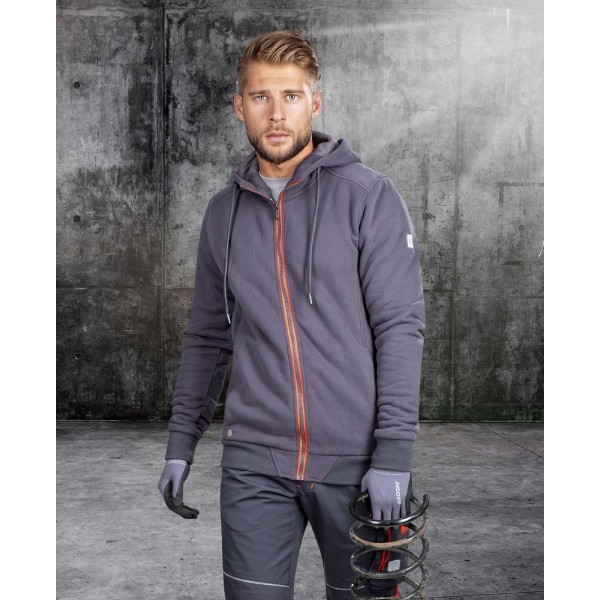 Mikina ARDON®M003 šedo-červená 4XL