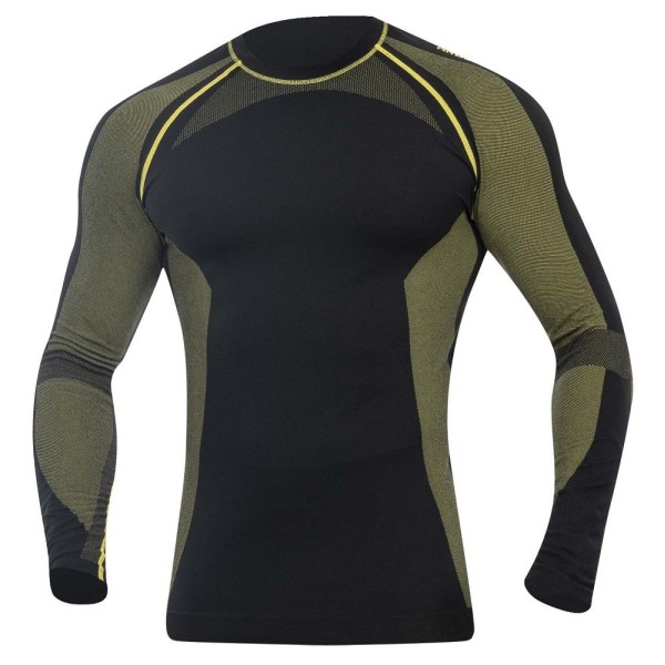 Bezešvé funkční tričko s dlouhým rukávem ARDON® AKREC černo-žlutá S
