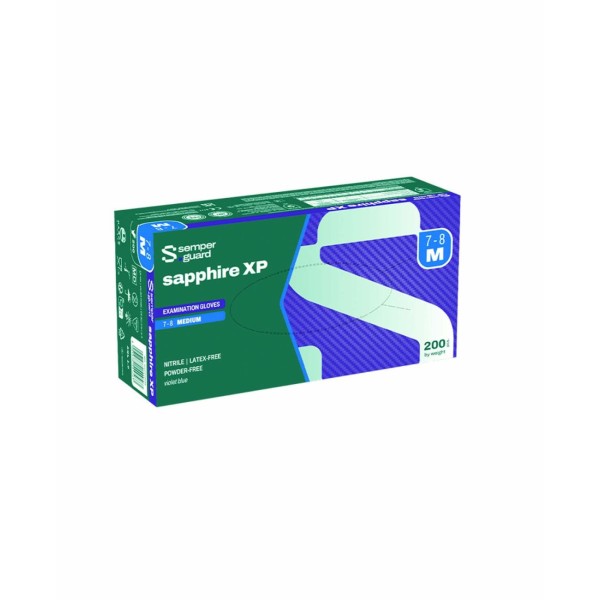 Jednorázové rukavice SEMPERGUARD®Sapphire XP - nepudrované - černé 09