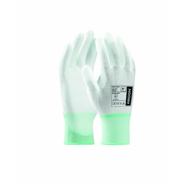 Máčené rukavice ARDON®PURE TOUCH WHITE - bílá 10