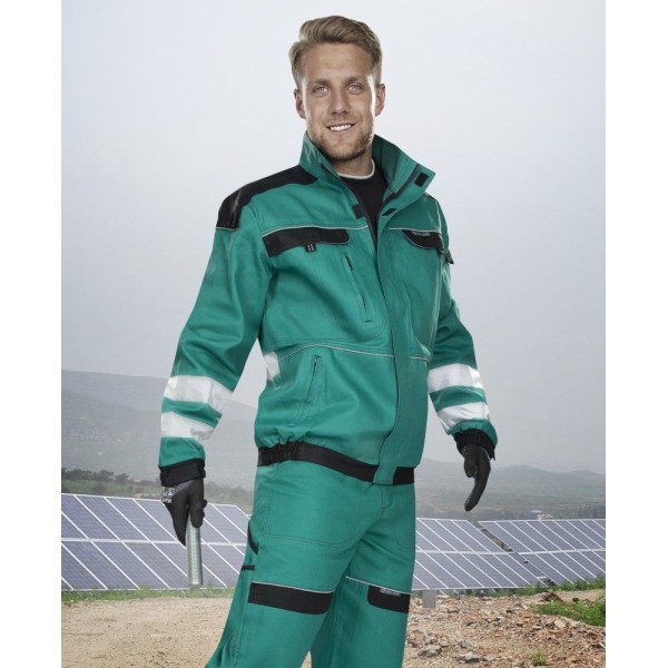 Blůza ARDON®COOL TREND s reflex. pruhy zelená 3XL