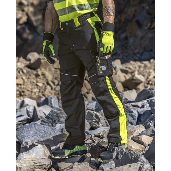 Kalhoty ARDON®NEON prodloužené černo-žlutá 2XL