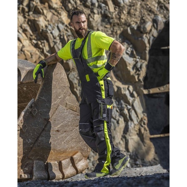 Kalhoty s laclem ARDON®NEON zkrácené černo-žlutá XL