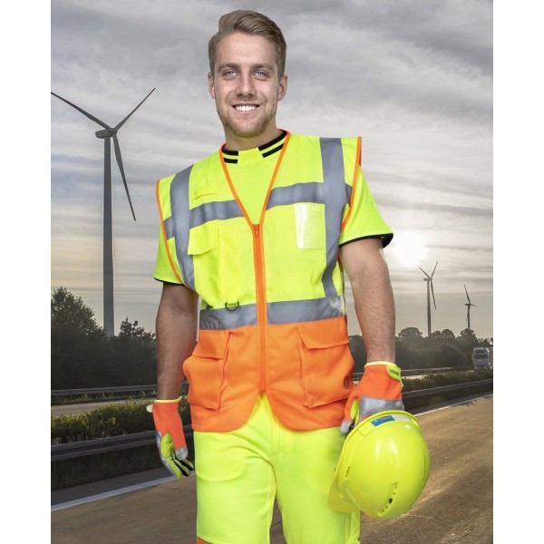 Síťovaná manažerská vesta ARDON®SIGNAL žluto-oranžová 2XL