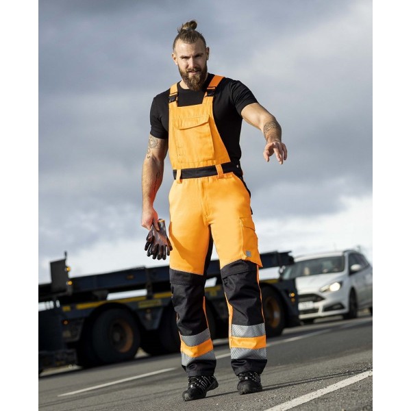 Reflexní kalhoty s laclem ARDON®SIGNAL+ oranžovo-černá 50