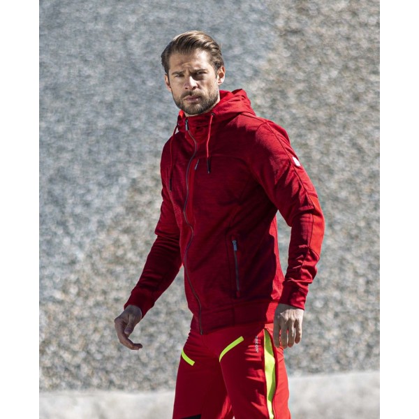 Mikina ARDON®3DBreathe červená melange 2XL