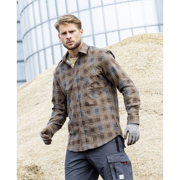 Flanelová košile ARDON®URBAN+ , hnědá XL