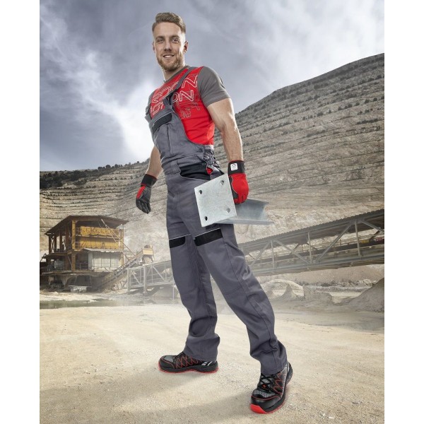 Kalhoty s laclem ARDON®COOL TREND prodloužené šedo-černá 3XL