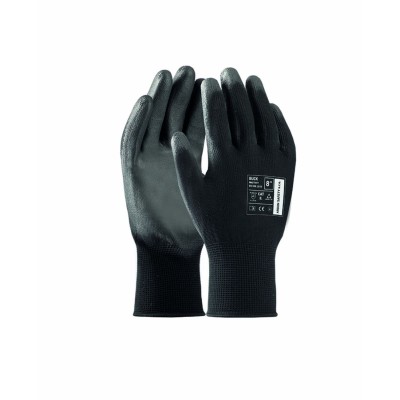 Máčené rukavice ARDON®BUCK BLACK - maloobchodní balení 12 párů - černá