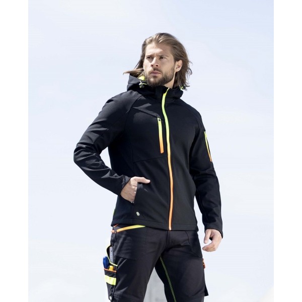 Softshellová bunda ARDON®CREATRON® černá neon 2XL