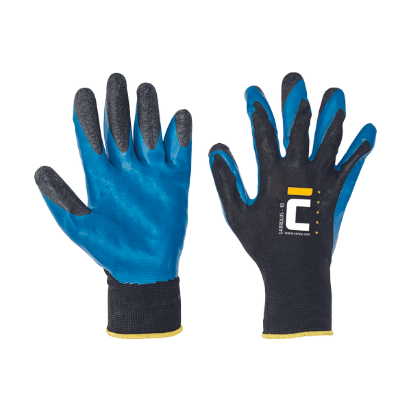 GARRULUS gloves dipped in latex black 8