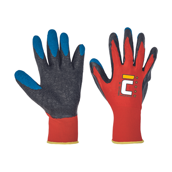 VANELLUS gloves dipped in latex red 10