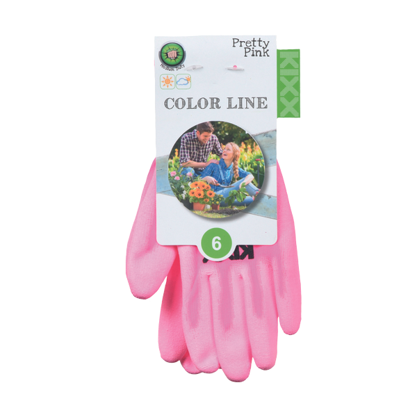 PRETTY PINK gloves PU palm pink 9