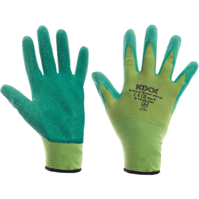 GROOVY GREEN gloves nylon latex palm