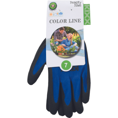 BEASTY BLUE gloves nylon latex palm