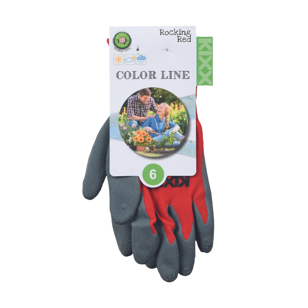 ROCKING RED gloves nylon latex pa red 10