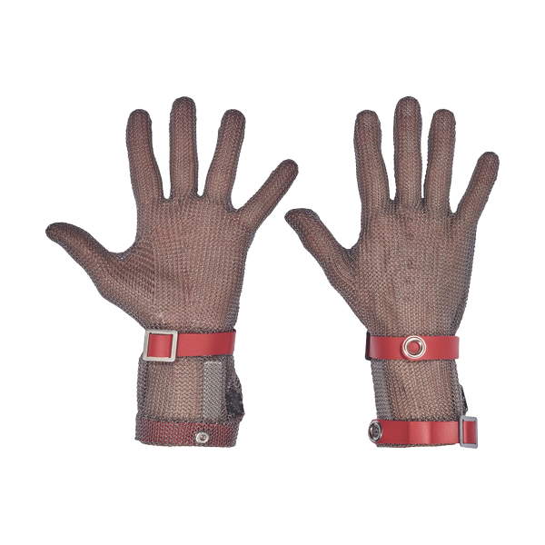 5-finger metal glove cuff 8cm XL orange