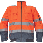 CLOVELLY pilot jacket HV orange/navy S