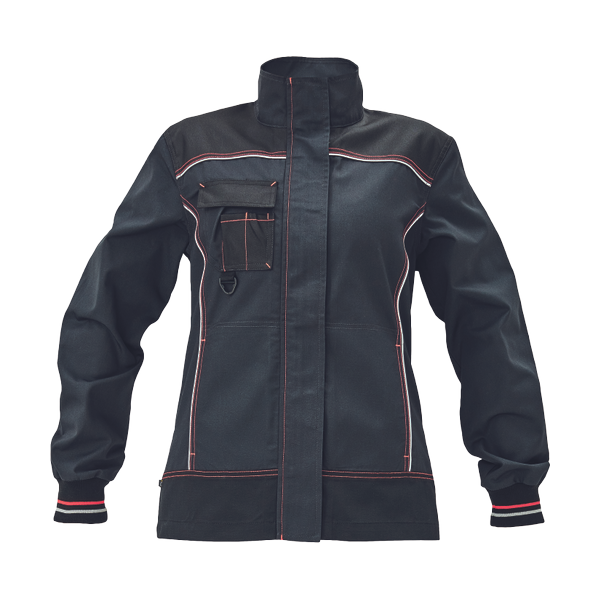 KNOXFIELD LADY jacket anthracite/red 34