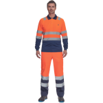 LEON HV poloshirt l.sleeve yell/grey 5XL