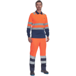 LEON HV poloshirt l.sleeve yell/grey 5XL