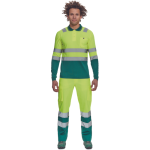 LEON HV poloshirt l.sleeve yell/grey 5XL