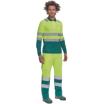 LEON HV poloshirt l.sleeve yell/grey 5XL