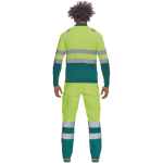 LEON HV poloshirt l.sleeve yell/grey 5XL