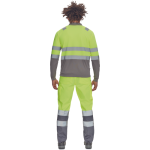 LEON HV poloshirt l.sleeve yell/grey 5XL