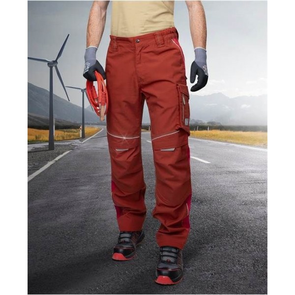 Kalhoty do pasu URBAN červené - prodloužené (46) XL