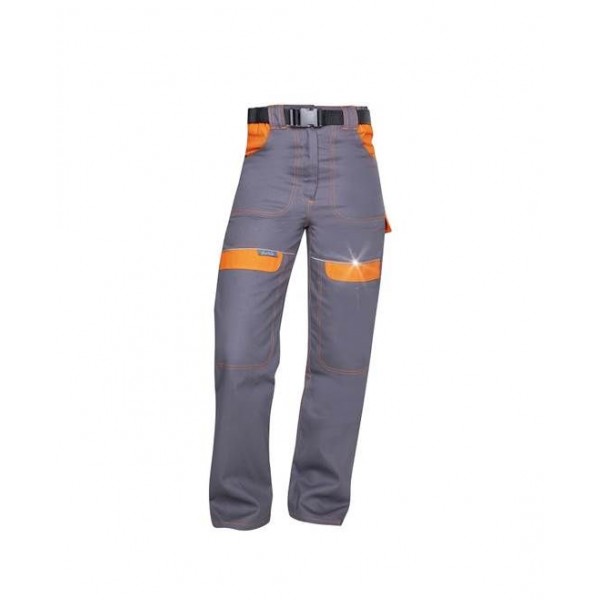 Kalhoty do pasu COOL TREND dámské šedo-oranžové 36