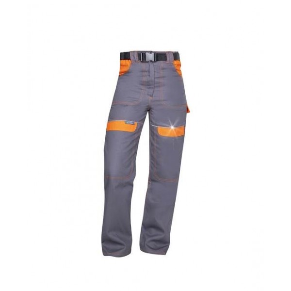 Kalhoty do pasu COOL TREND dámské šedo-oranžové 44