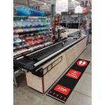 Social Distanc.Mat Foot 0,65x2m červená