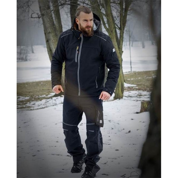 Zimní softshellová bunda ARDON®VISION černo-oranžová 4XL