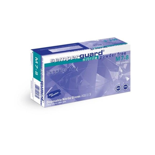 Jednorázové rukavice SEMPERGUARD SAPPHIRE 07/S - nepudrované - levandulově modrá 10
