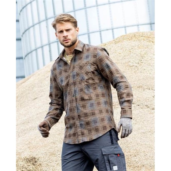 Flanelová košile ARDON®URBAN hnědá 4XL