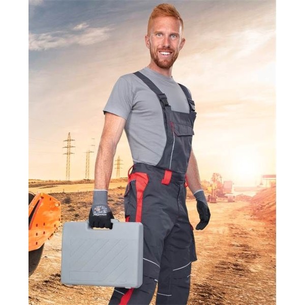 Kalhoty s laclem ARDON®NEON šedo-červené zkrácené 3XL